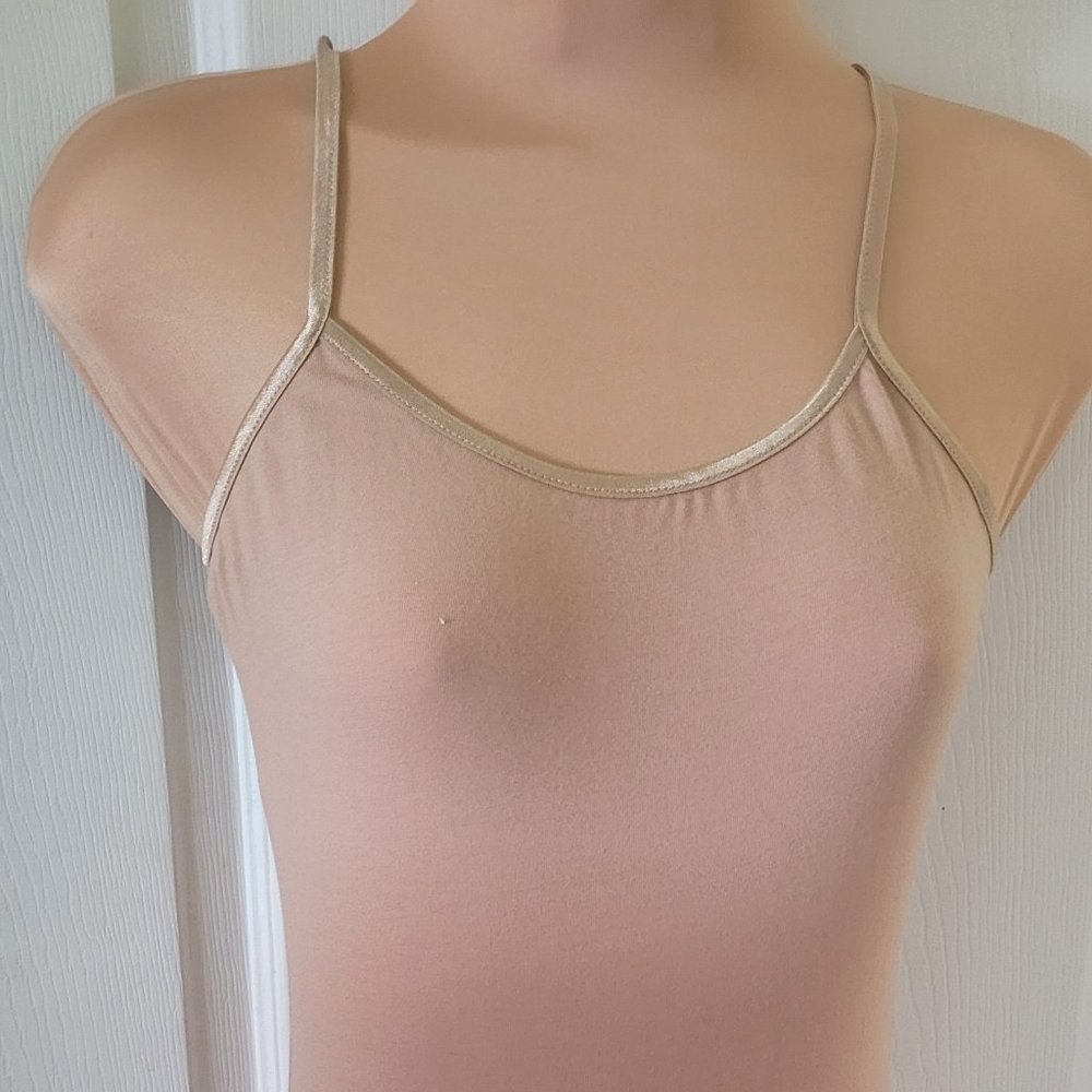 Active basics snap crotch tank beige